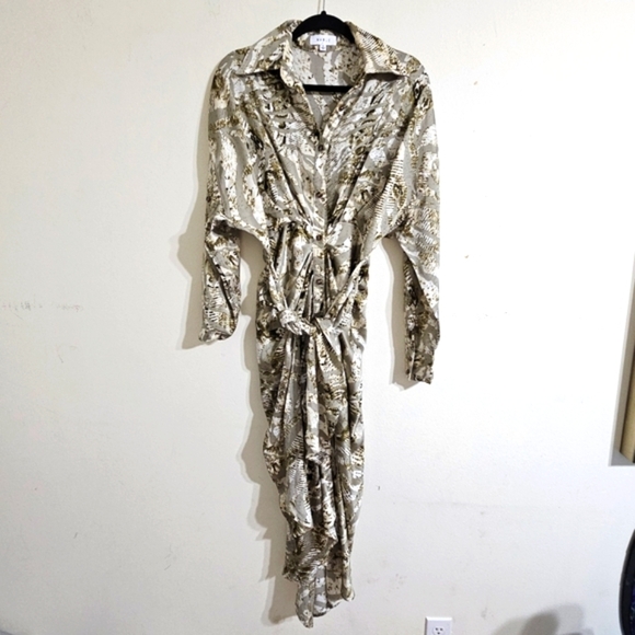 Mable Snake Print Midi Dress - Picture 1 of 8